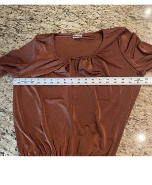 Free People Kaya Rust Brown Long Sleeve Cutout Bodysuit S thumbnail 8