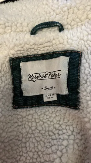 Reserve Fairfax Jacket Womens Small Sherpa Lined Denim Trucker Shearling Collar thumbnail 6