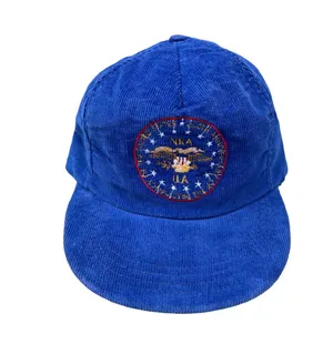 Vintage Blue Corduroy Trucker NRA Hat thumbnail 4