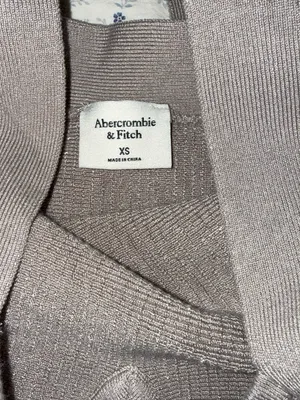 Abercrombie & Fitch Ribbed Tank in dark gray thumbnail 2