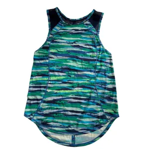 Lululemon Sculpt Tank Size 4 Blue Green Print Running Workout‎ Athleisure Top thumbnail 2