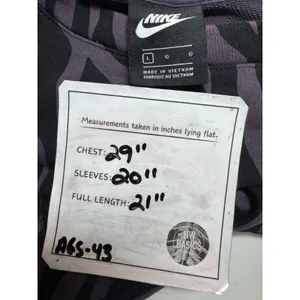Nike Women's Sports Icon Clash Animal Print Crewneck Sweatshirt LARGE PURPLE-BLK thumbnail 12