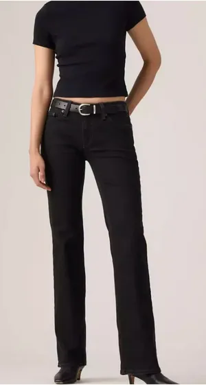 New Levi's 26x32 Superlow Bootcut Women's Jeans Crew Look - Black Medium Stretch thumbnail 1