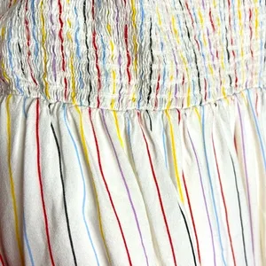 English Factory Smocked Flutter Cap Sleeve Stripes Dress thumbnail 9
