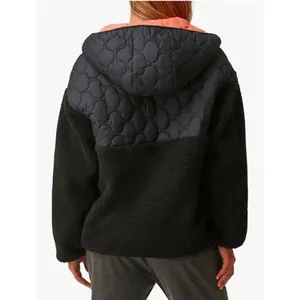 Bass Outdoor‎ Black Women’s Pullover Jacket Hooded Fleece Qaurter - Zip Medium thumbnail 3