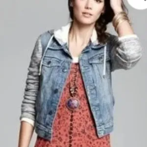 Free People denim knit jacket thumbnail 9
