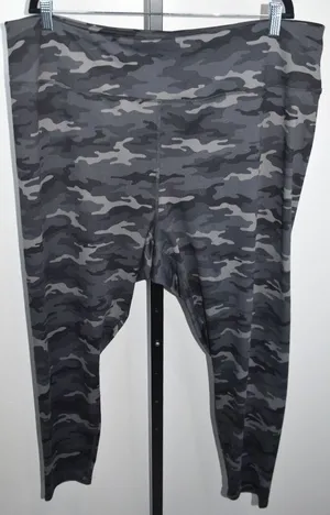 Maurices Camo Print High Waist Leggings, Black Grey Camouflage, Plus Size 3X thumbnail 1