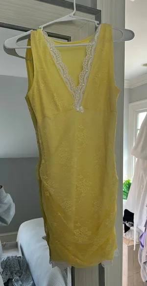 Yellow Mini Dress thumbnail 1