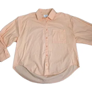 Pistola Womens Sloane Oversized Button Down Hi-Low Long Sleeve Top Orange Sz S thumbnail 4