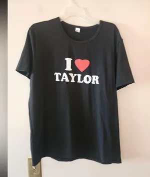 I love Taylor swift black t shirt size womens xl thumbnail 1