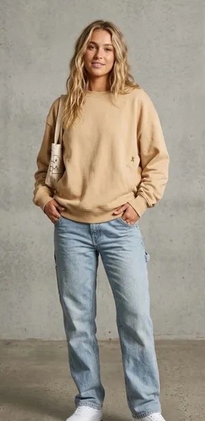 Ksubi Sweater Womens Large Sweatshirt 3x4 Kross Crew Neck Pullover Desert thumbnail 1