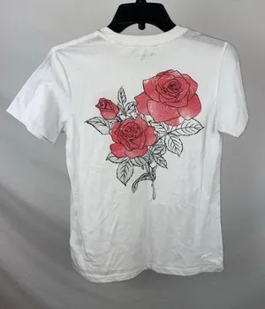 NEW Rose Tshirt White thumbnail 1
