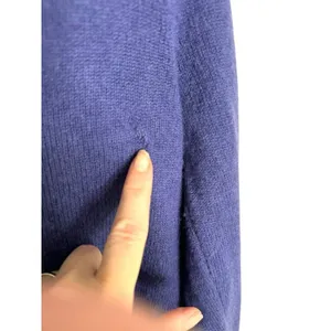 Lusso Womens Cashmere Royal Blue Cardigan‎ S Regency Cozy Core Quiet Luxury FLAW thumbnail 4