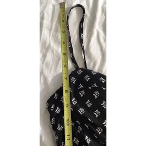 AUW As U Wish Babydoll Smocked Floral Black White Midi Dress Size XL Jumpsuit thumbnail 8