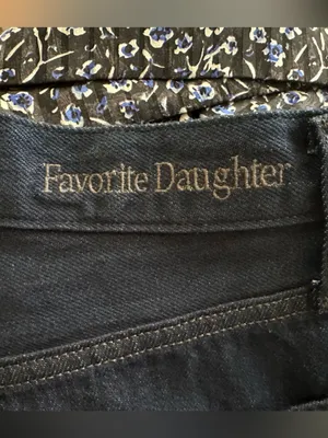 Favorite daughter The Jennifer Super High Waist Straight Leg Jeans dark wash 26 thumbnail 7