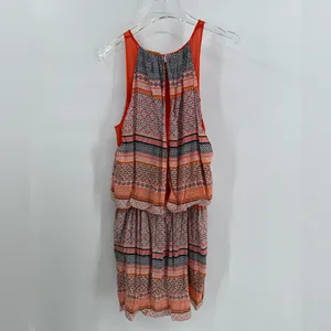 Ramy Brooks‎ orange and blue printed silk dress size medium thumbnail 2