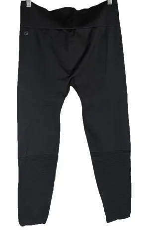 Fabletics Women’s High Waisted Seemless Black Leggings‎ Mesh Pattern Gym Size XL thumbnail 1