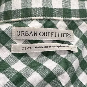 Urban Outfitters As If Green White Gingham Cropped Jacket Women’s XS thumbnail 3