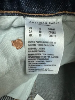 NWT American Eagle Stretch Super High-Rise Straight Jeans Size 10 Short thumbnail 9