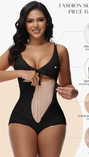 SHAPSHE Women's Tummy Control Swimsuit One Piece Slimming Bathing swim NWOT thumbnail 1