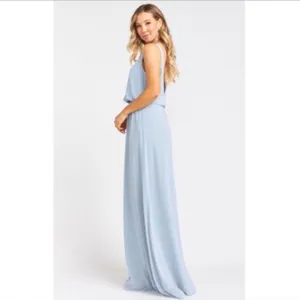 NWT Show Me Your Mumu Kendall steel blue maxi dress SMALL thumbnail 3