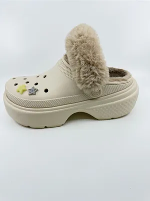 Crocs Stomp Lined Clogs color stucco, featuring a thick platform sole SZ 11 thumbnail 7