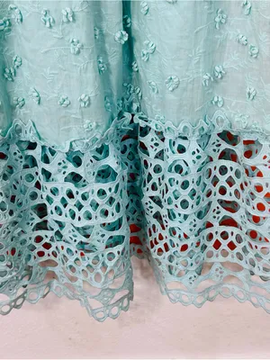 Boston Proper Mint Blue Embroidered Maxi Dress thumbnail 12