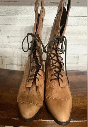 Durango Women's Brown Leather Lace Up Western Prairie Ankle Boot Size US 7 thumbnail 1