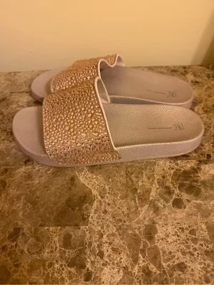 INC International Concepts Rose Gold Crystal Slide Sandals thumbnail 5