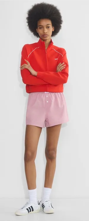 Aritzia TNA Dally Poplin Boxer Short thumbnail 1