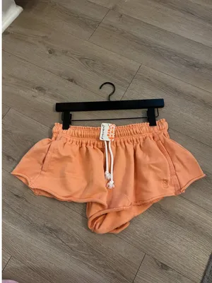 FREE PEOPLE Movement High Press High Rise Cotton Shorts in Peach X-Small NWT thumbnail 3
