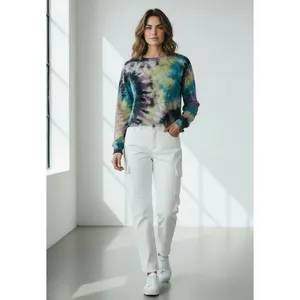 Mother Denim‎ The Hugger Swirling Secrets Tie Dye Sweatshirt XS thumbnail 3
