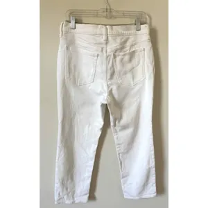 J. Crew High Rise Essential Straight Denim Jeans White Size 29 Petite thumbnail 2