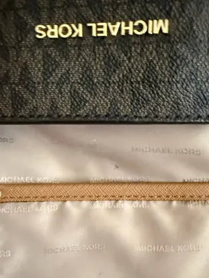 Michael Kors Tote East West Signature Jacquard Voyager Dark Brown Bag Purse thumbnail 9