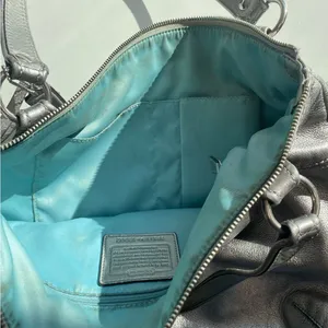 Coach Silver Camelia Distressed Leather Shoulder Bag thumbnail 4