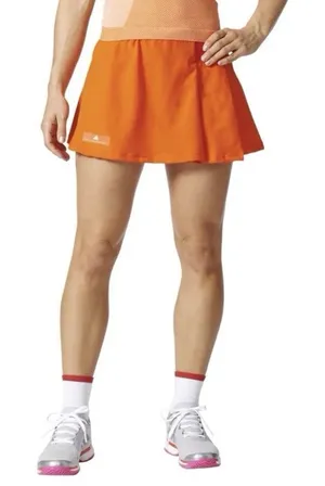 adidas Stella McCartney Barricade Tennis Skort Orange Pleated Skirt Small S thumbnail 1