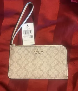 Kate spade flower dark beige wristlet thumbnail 1