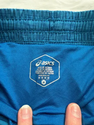 ASICS‎ Blue Running Shorts Size Medium Built-In Brief Athletic Activewear thumbnail 2