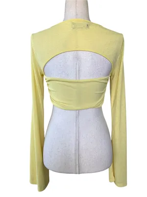 White Fox Boutique "What About Me" Long Sleeve Crop Top thumbnail 3
