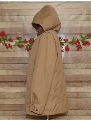 VTG London Fog Jacket Womens 10 Tan Brown Hooded Rain Coat Weatherwear Zip Liner thumbnail 6