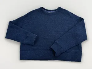 Smartwool Sweater Womens Size Large Blue Cropped Crewneck Sweatshirt thumbnail 1