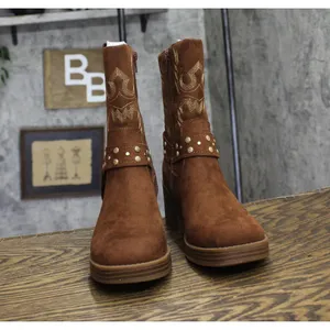 NEW Sun + Stone Womens Norahh Moto Midshaft Booties Russet Microsuede Brown 8M thumbnail 7