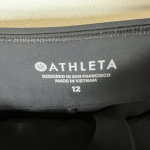 Athleta Stella‎ Shale Black Ankle Zip Stretch Trouser Pants Women's Size 12 thumbnail 6