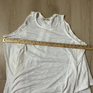 Free‎ People White Lightweight High Neck Tank Tunic Top Womens Oversized Sheer thumbnail 3