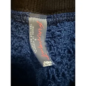 Free People Movement Blue Cuddle UpFleece Tie‎ Waist Cozy Pants Joggers Sz S thumbnail 4
