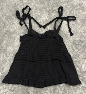 Altar'd State Black Ruffle Top thumbnail 2