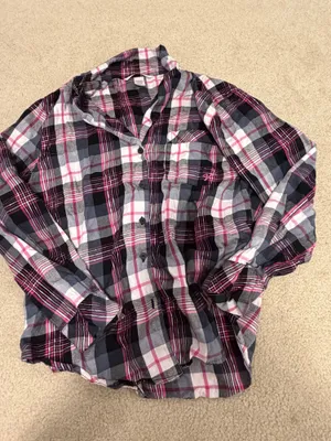 Victoria's Secret Black and pink plaid pajama set thumbnail 2