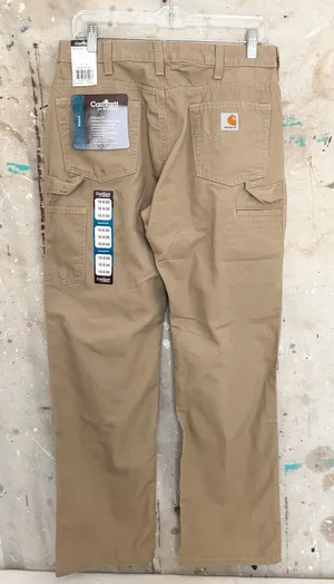 Carhartt Relaxed Fit Canvas Cargo Pants Khaki WB159 thumbnail 1