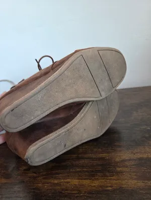 Maurices Cheri Lace Up Wedge Bootie Ankle Boot Brown Boho Indie Size 8 *flawed* thumbnail 7