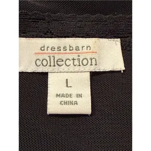 Dress Barn Womens Whimsigoth Black Sheer Mesh Lace Top Size L Boho Witchy Fairy Grunge thumbnail 10